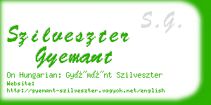 szilveszter gyemant business card